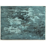 Gewässer blaugrün 2022 - Pigment, Acryl, Leinen - 30 x 40 cm