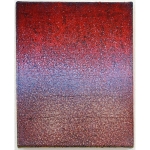 Rot Blau Kupfer - Pigment, Acryl, Leinen - 25 x 20 cm - 2022