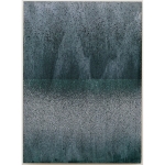 Grüngraues Land - 2022 - Pigment, Acryl, Holz - 38,3 x 28 cm