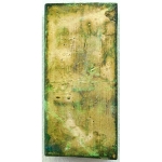 Grüngold 2024 Pigment, Acryl, Holz 14,6 x 6,7 x 4,3 cm