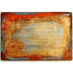 Rotgold-Blau 2024 Pigment, Acryl, Holz