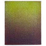 Hellgrün zu Braun 2025 Pigment, Acryl, Nessel 30 x 25 cm