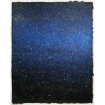 Spaceblau 2022 Pigment, Acryl, Papier 31 x 24,5 cm