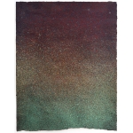 Braunrot zu Grün 2022 Pigment, Acryl, Papier 31 x 24,3 cm